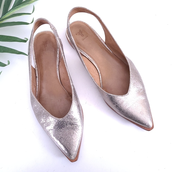 $198 Frye Kenzie Pointed Flat Slingback Sandals Shoes Size 8.5 - Picture 11 of 11